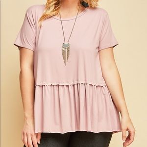 Buttery soft peplum top